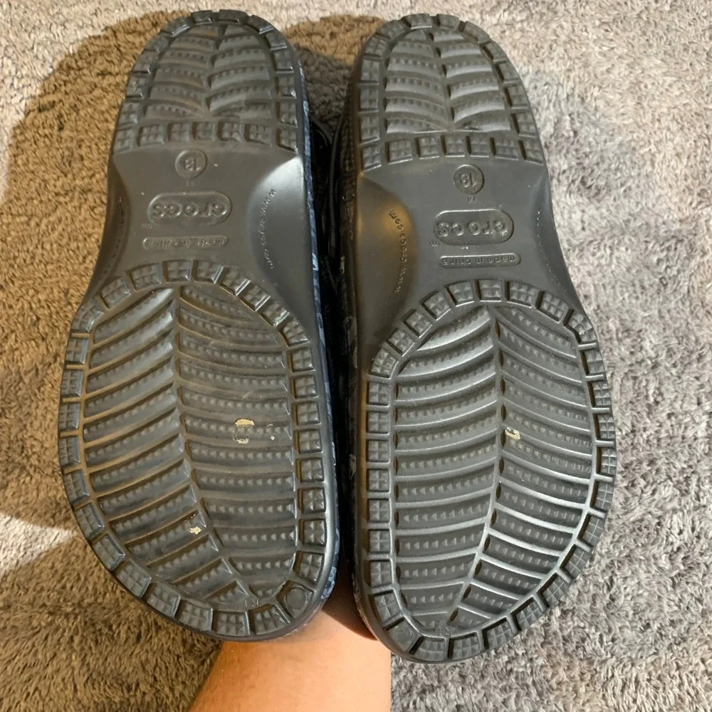 Crocs Nightmare Before Christmas Jack Skellington Clogs Mens‎ 13 Black Jibbitz